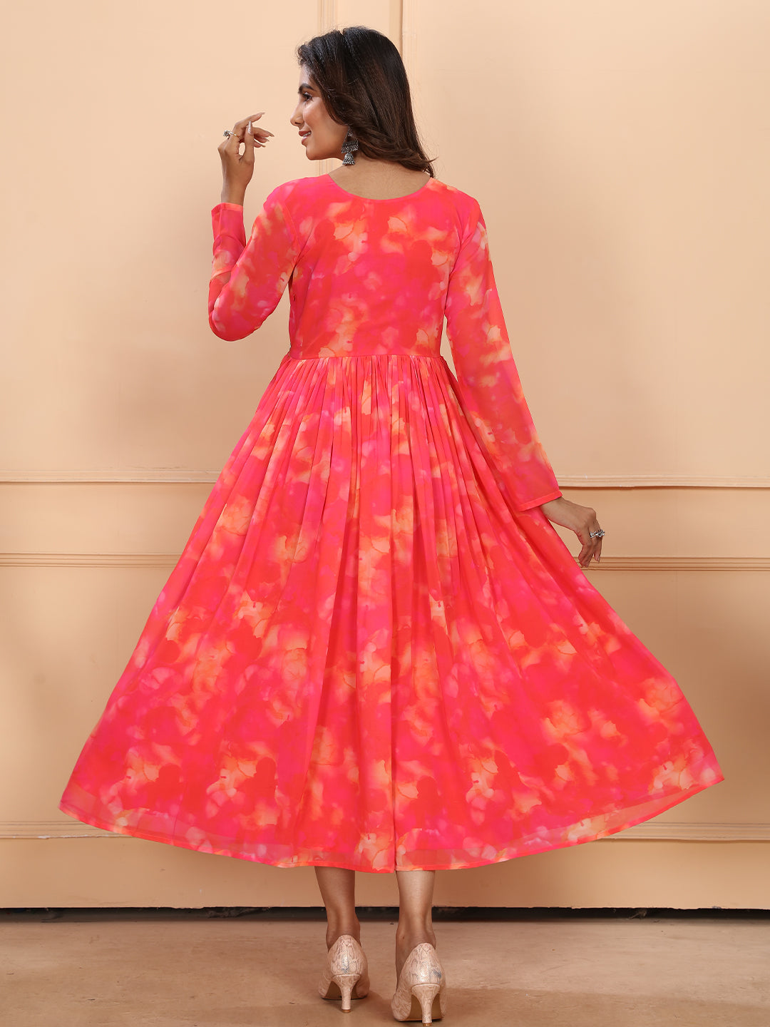 Georgette Printed Anarkali Gown