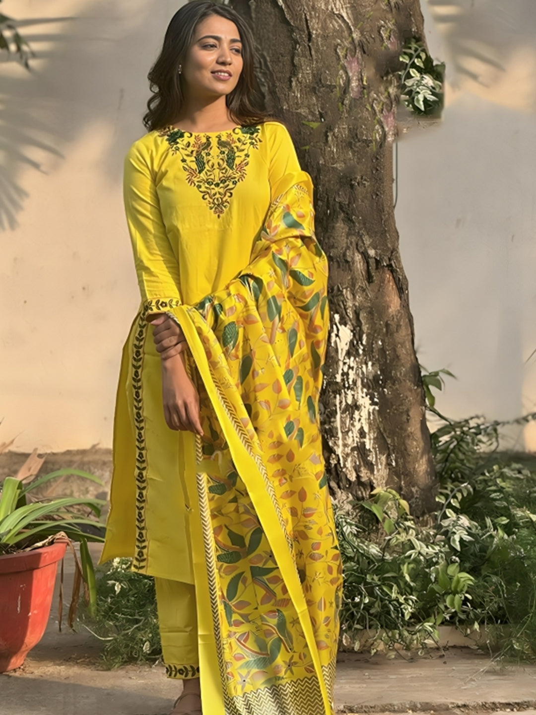 By Yellow Kurta Suit For Women