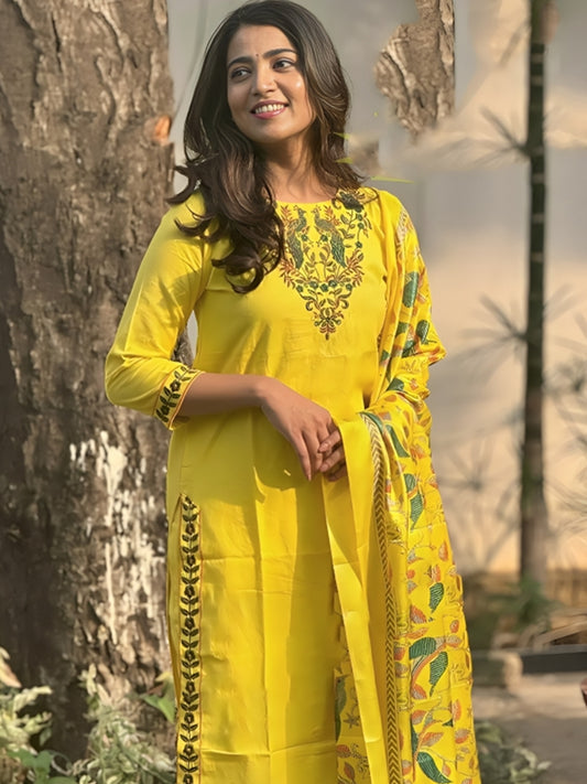 By Yellow Kurta Suit For Women