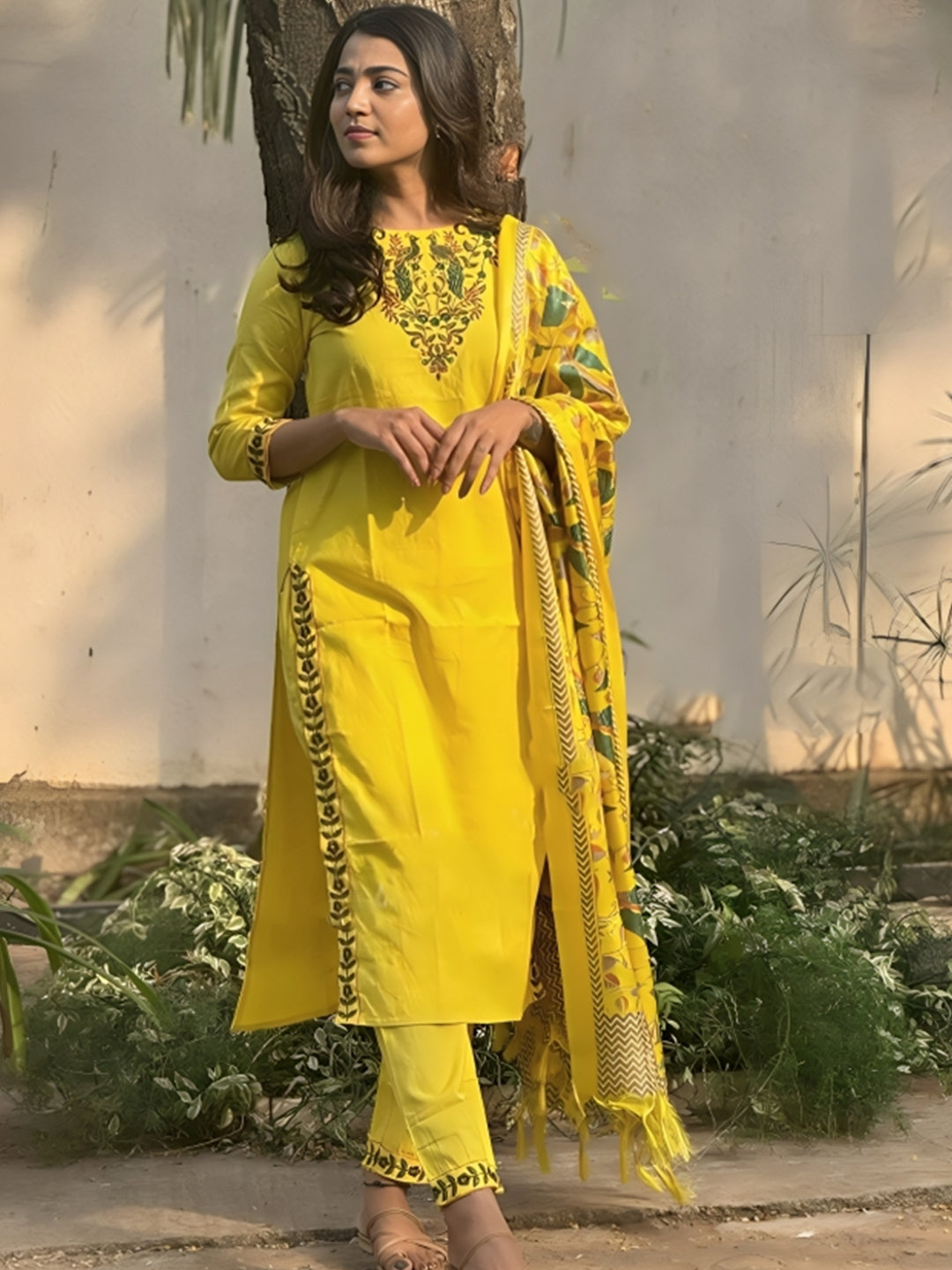 By Yellow Kurta Suit For Women