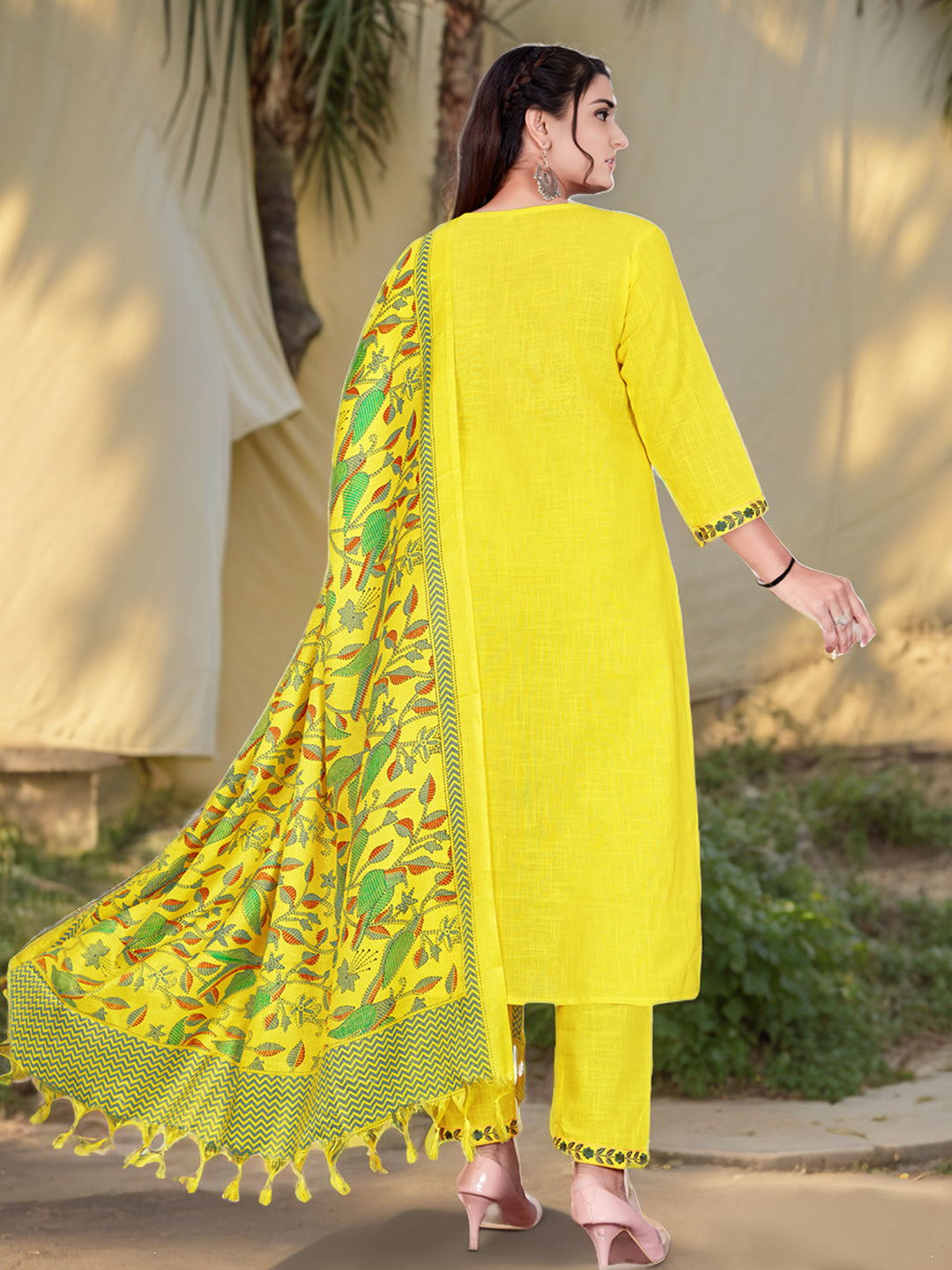 By Yellow Kurta Suit For Women