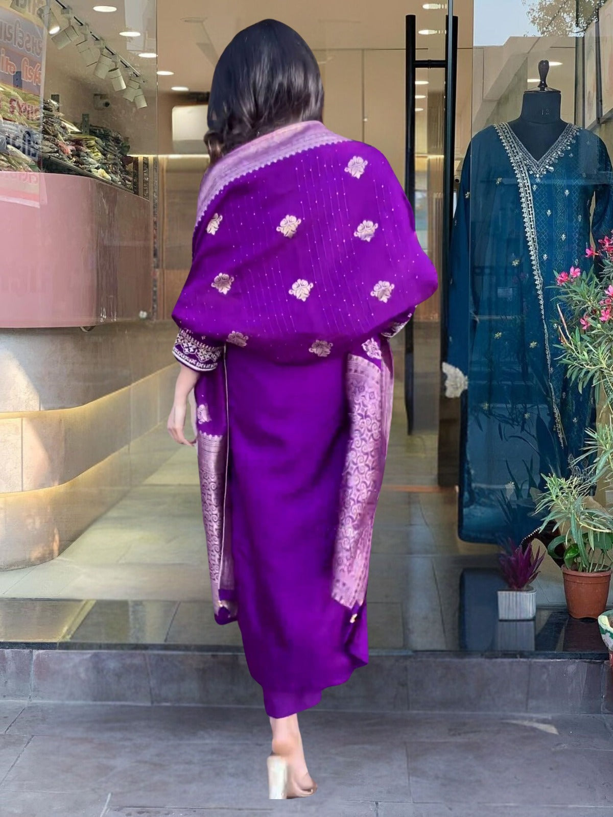 PURPLE KURTA SET