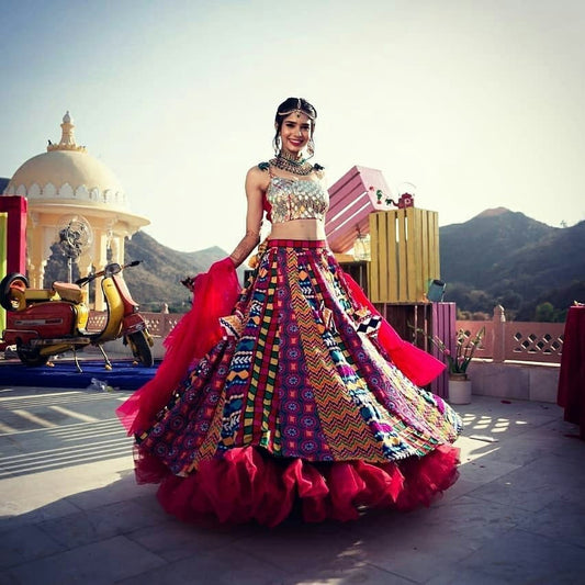 Multicolor Embroidered Lehenga